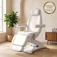 Fauteuil esthétique électrique Stella Premium blanc albâtre dans un institut de beauté